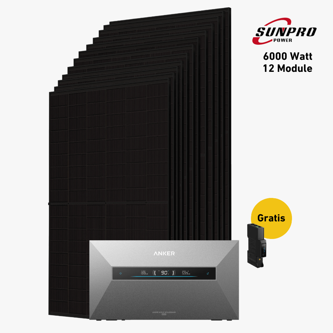 Max 6000 bifazial Pro (mit Anker SOLIX Solarbank Max)