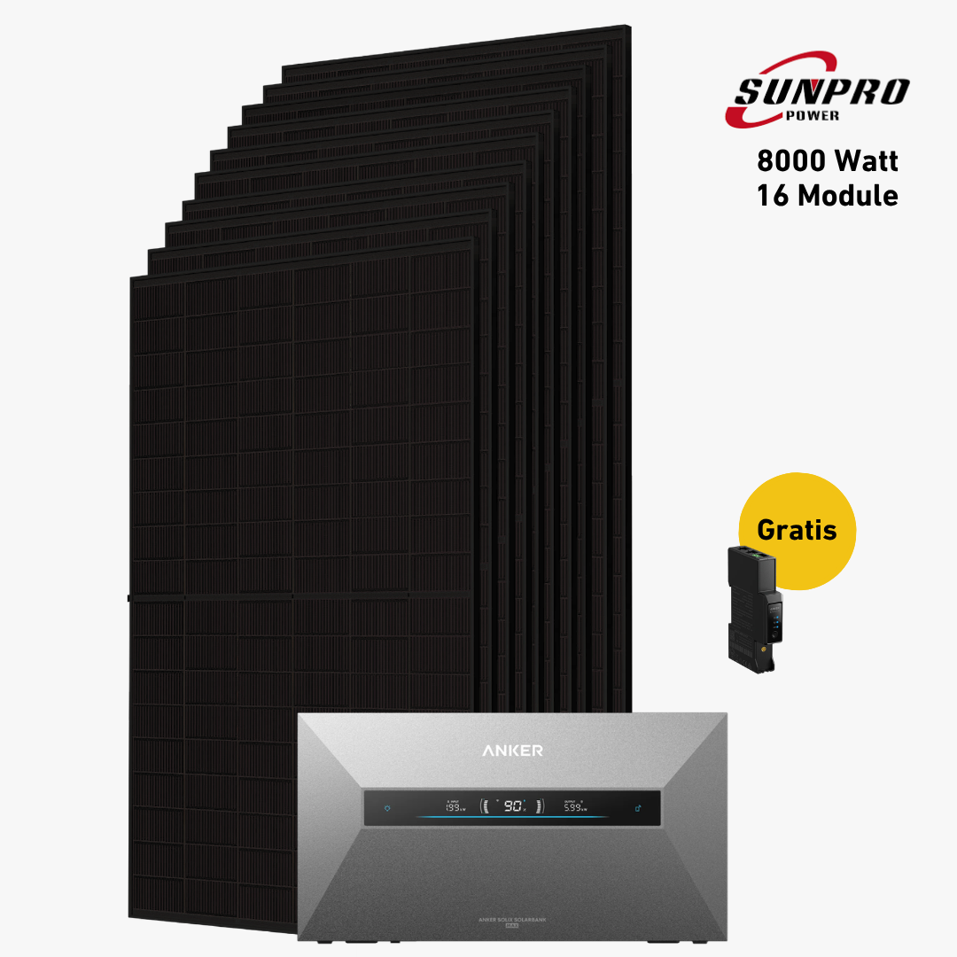 Max 8000 bifazial Pro (mit Anker SOLIX Solarbank Max)