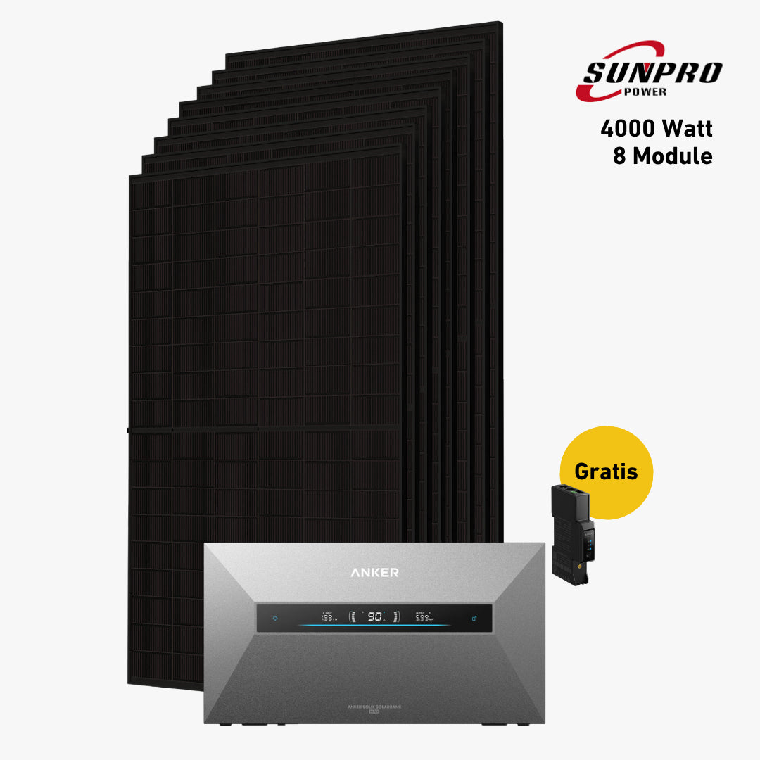 Max 4000 bifazial Pro (mit Anker SOLIX Solarbank Max)