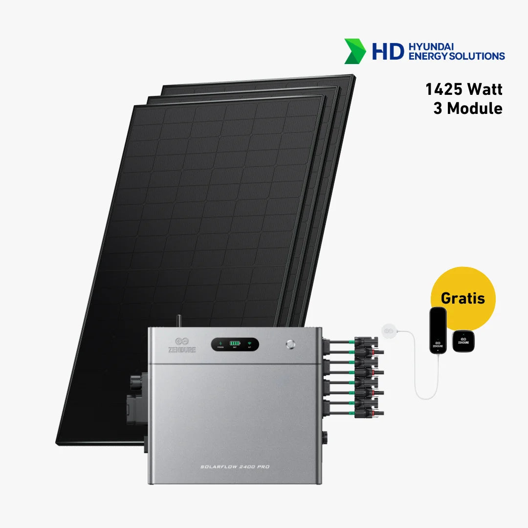 Premium 1395 bifazial Pro (mit Zendure SolarFlow 2400 Pro)