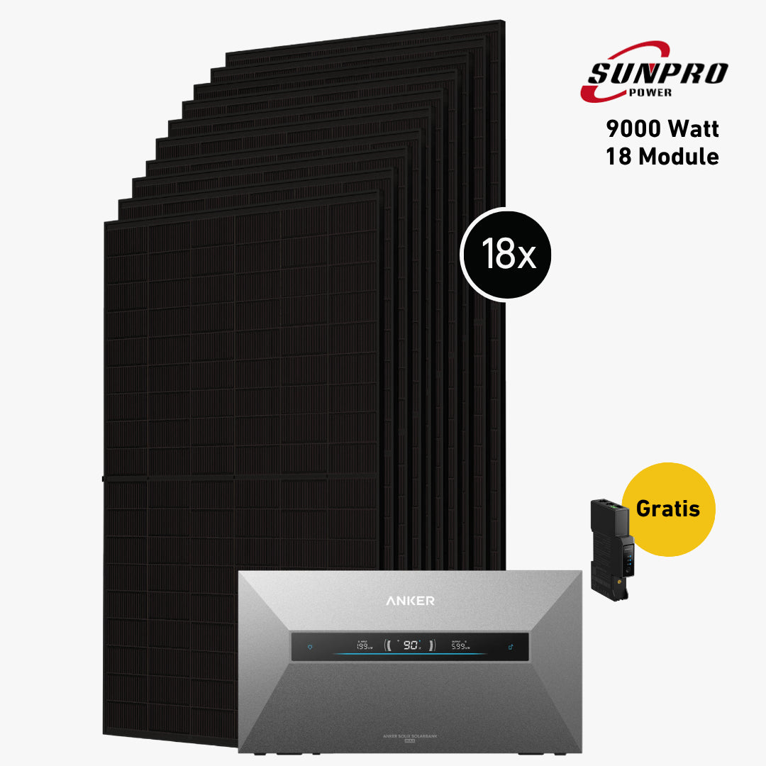 Max 9000 bifazial Pro (mit Anker SOLIX Solarbank Max)