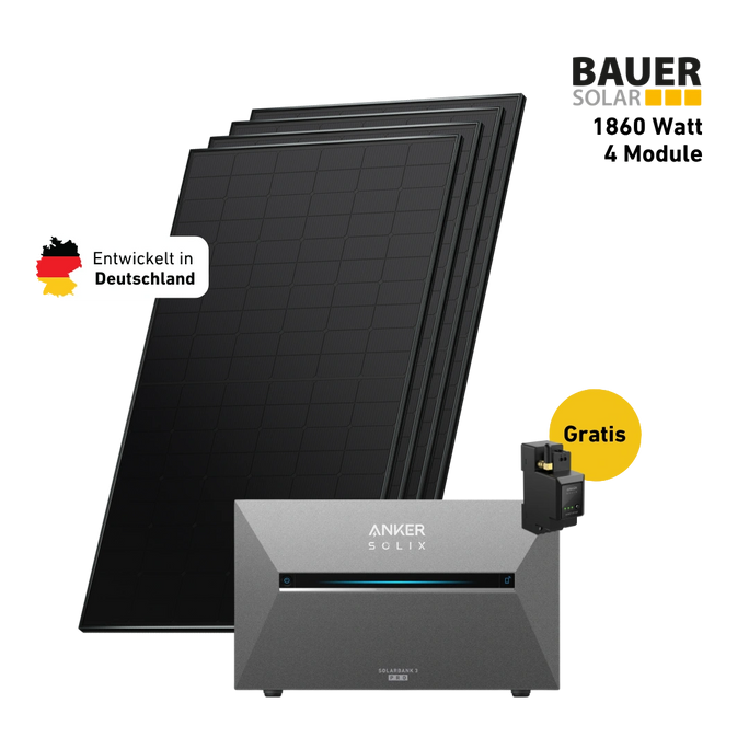 Premium 1860 bifazial Pro (mit Anker SOLIX Solarbank 3 E2700 Pro)