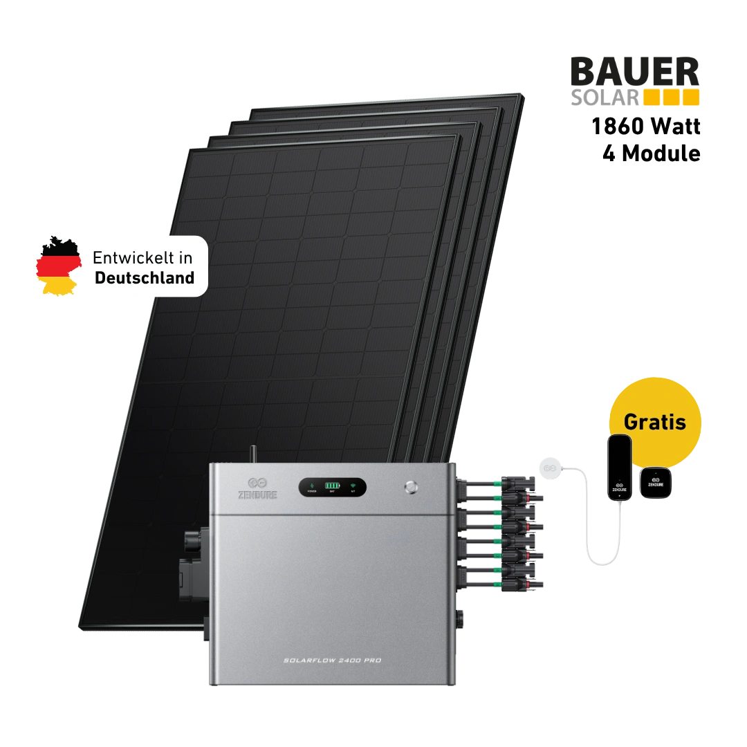 Premium 1860 bifazial Pro (mit Zendure SolarFlow 2400 Pro)