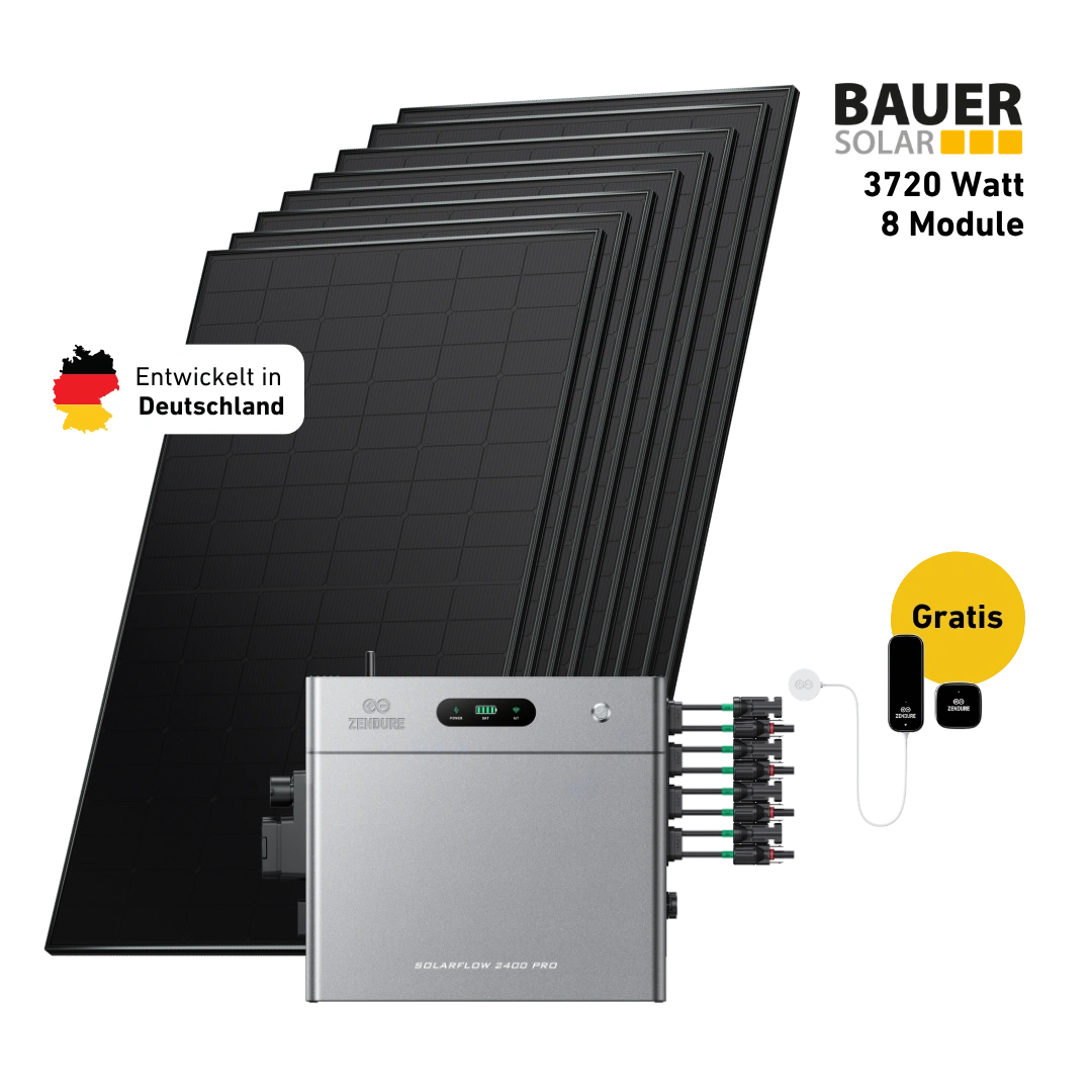 Premium 3720 bifazial Pro (mit Zendure SolarFlow 2400 Pro)