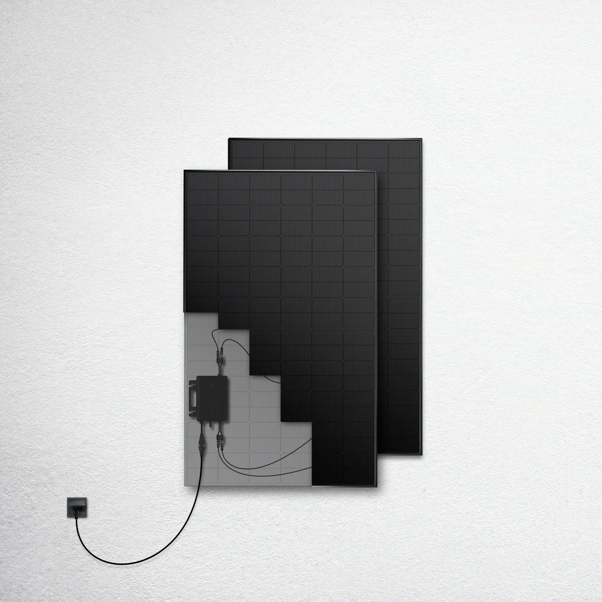 Balkonstrom 800 Watt Meyer Burger zwei Solarmodule Produktbild Balkonkraftwerk