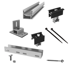 Ohne Zusatzbatterie / Halterung Bitumendach vertikal (+140€) / Anker SOLIX Anschlusskabel 3 m (Kostenlos)