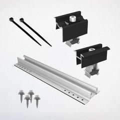 Ohne Zusatzbatterie / Halterung Blechdach vertikal (+160€) / Anker SOLIX Anschlusskabel 3 m (Kostenlos)