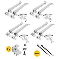 Ohne Zusatzbatterie / Halterung Fassade 15-30 Grad (+100€) / Anker SOLIX Anschlusskabel 3 m (Kostenlos)