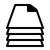 schwarzes Icon gestapeltes papier